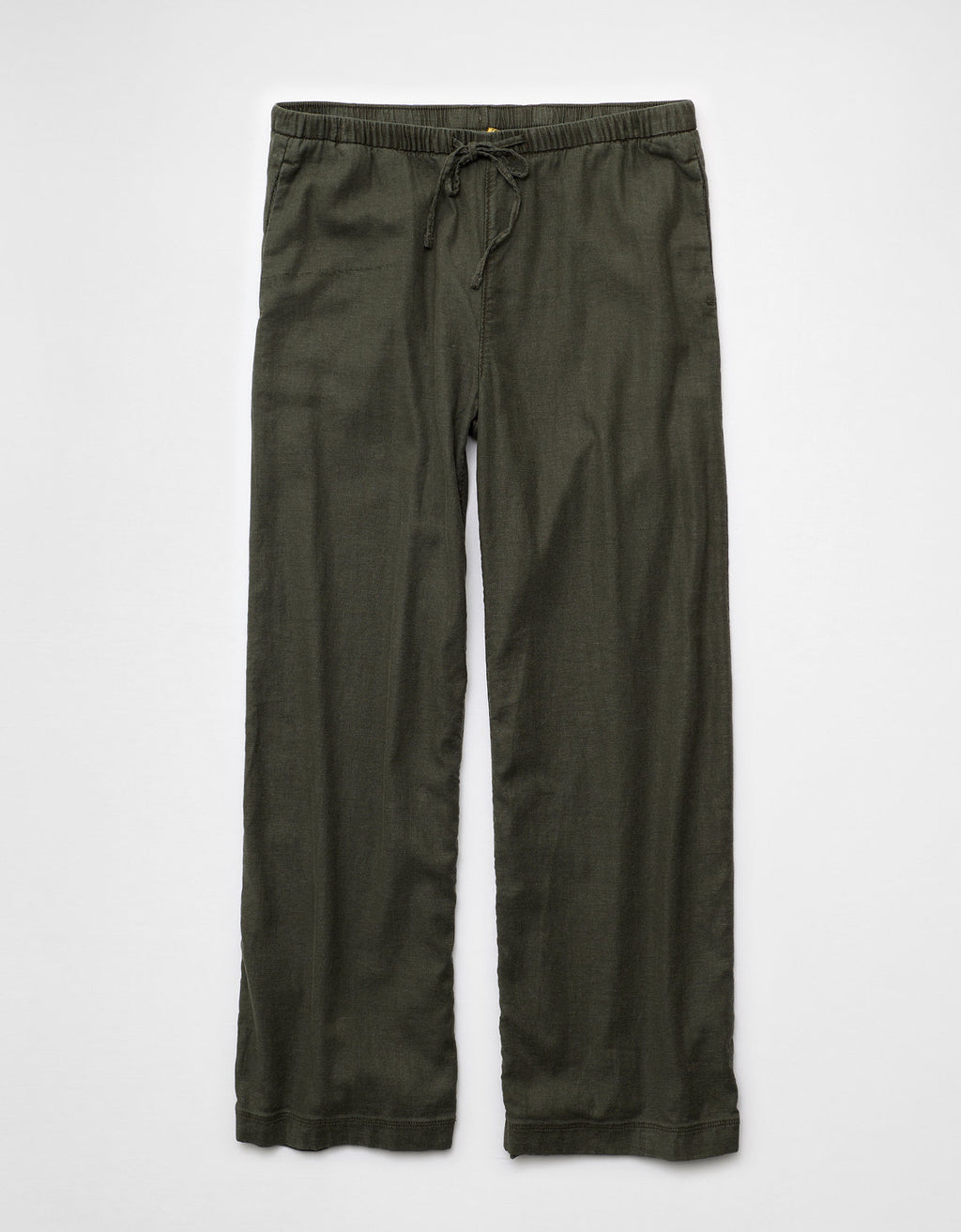 Pantalón Pull-On de lino de tiro bajo Ae - Verde 0316_5696_300_f