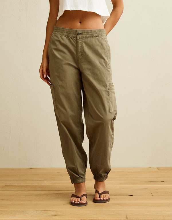Jogger Baggy de Tiro Alto Ae - Dorado