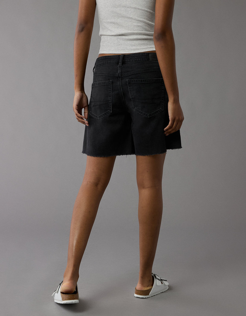 Ae Dreamy Drape Stretch 8 Jort holgado de tiro bajo - Negro 0331_8160_001_ob