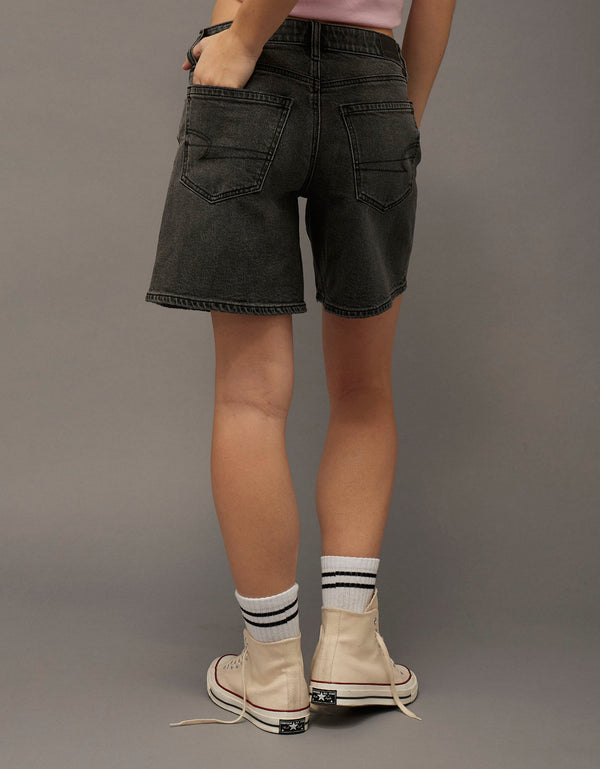 Ae 8 Dreamy Drape Stretch Jort Baggy de Tiro Bajo - Negro