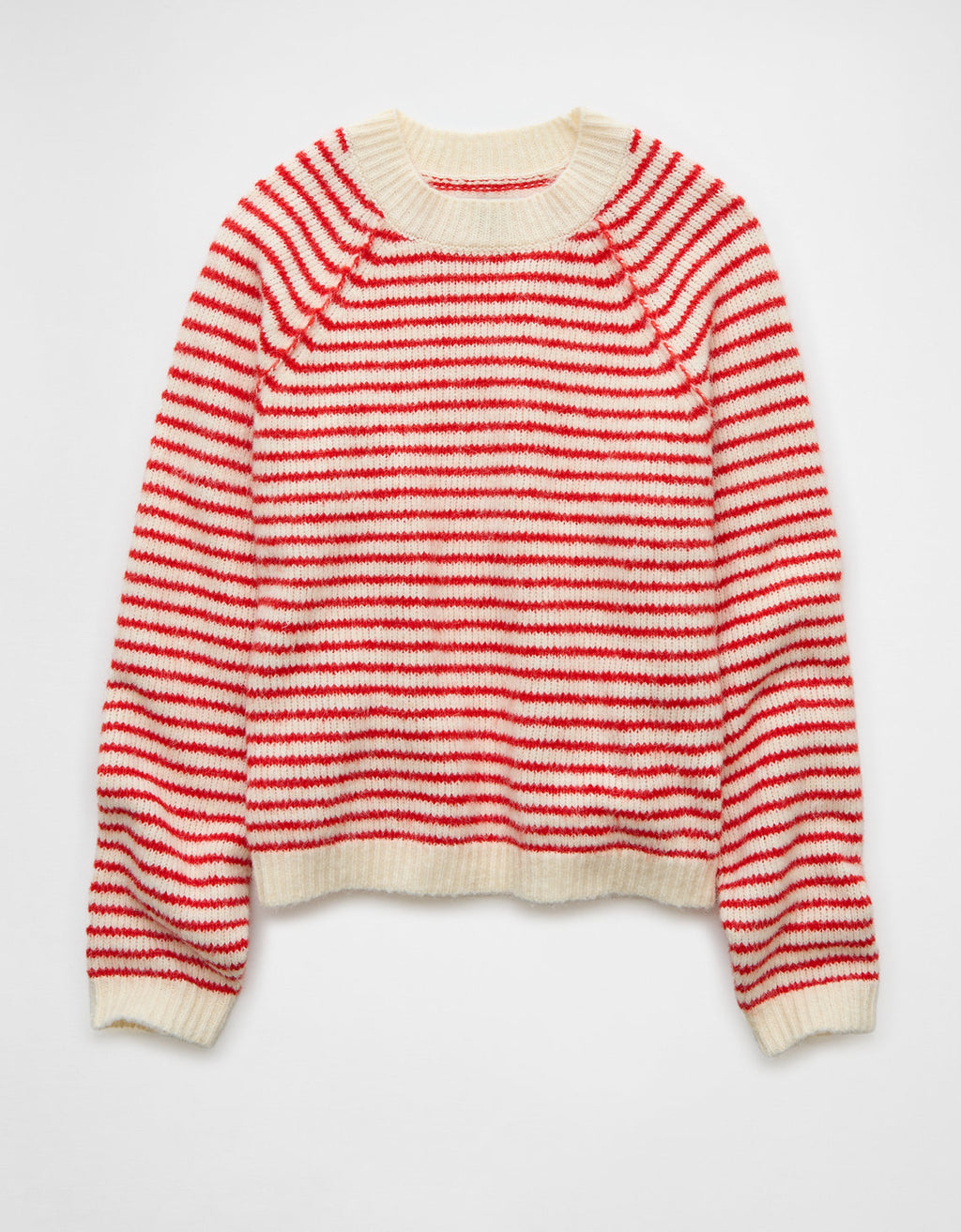Suéter cuello redondo Manga Larga de rayas Mujer AE - Rojo 0341_1324_600_f