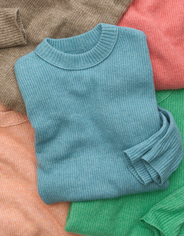 Suéter cuello redondo Manga Larga Mujer AE - Azul