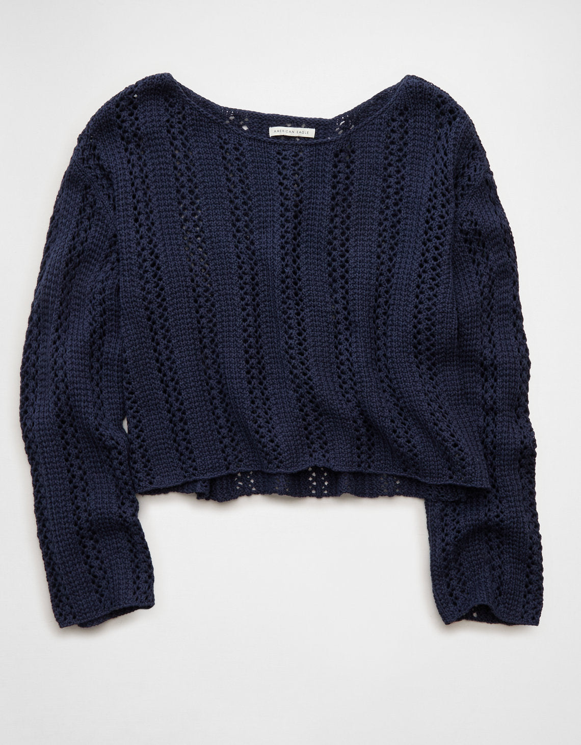 Suéter en crochet con escote Ae - Azul 0348_1769_483_f