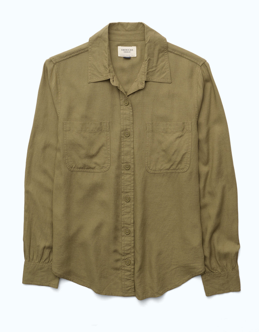Camisa de manga larga con botones AE Bestie - Dorado 0350_6681_294_f