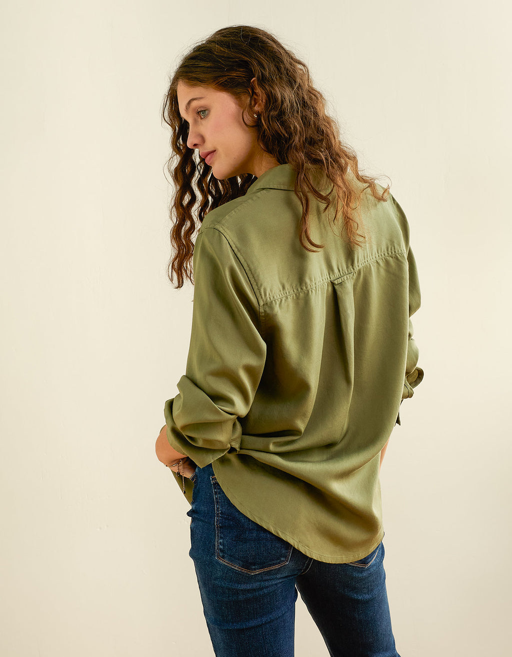 Camisa abotonada Ae Bestie - Dorado 0350_7117_294_ob