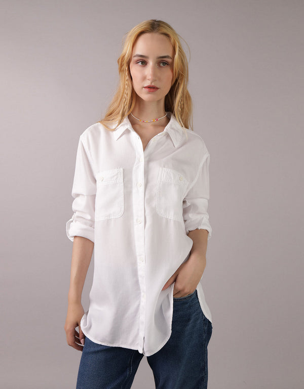 Camisa Manga Larga Mujer AE - Blanco