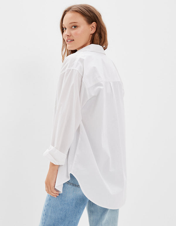 Camisa Oxford AE oversized de botones - Blanco