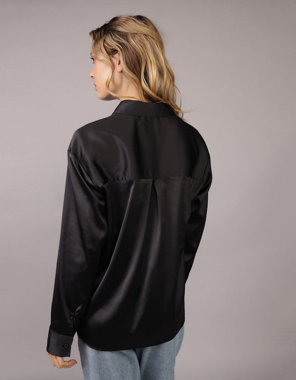 Camisa Manga Larga Mujer AE - Negro