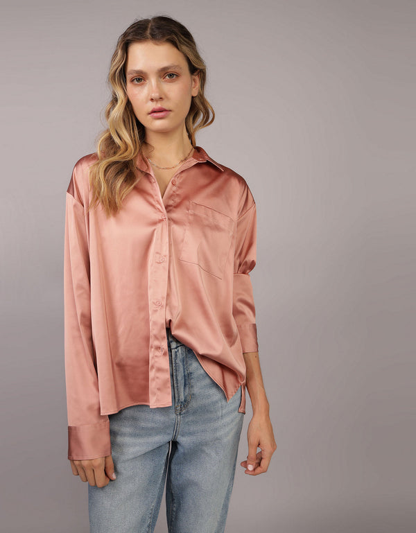 Camisa Manga Larga Mujer AE - Rosa