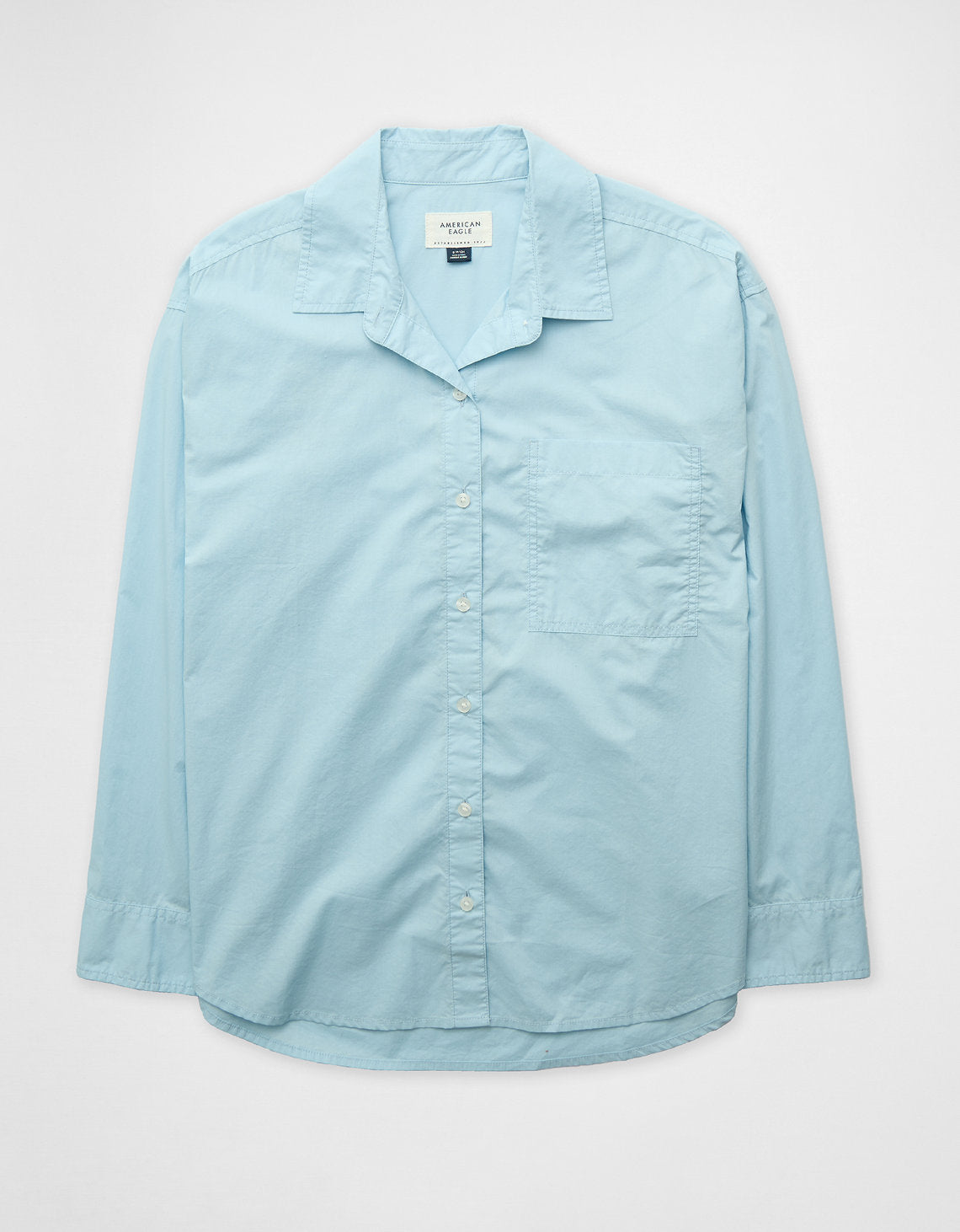 Camisa Clásica de Botones Corte Perfecto para Mujer - Azul 0355_6093_401_f