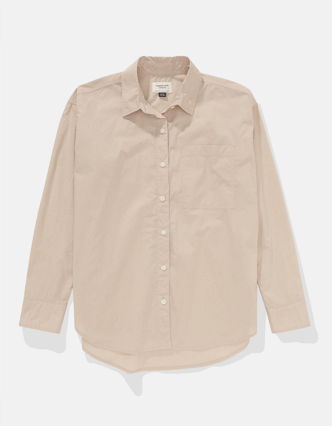 Camisa Clásica de Botones Corte Perfecto para Mujer - Beige 0355_6093_676_f