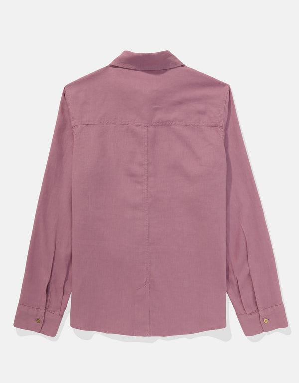 Camisa manga larga de botones de mujer AE - Morado