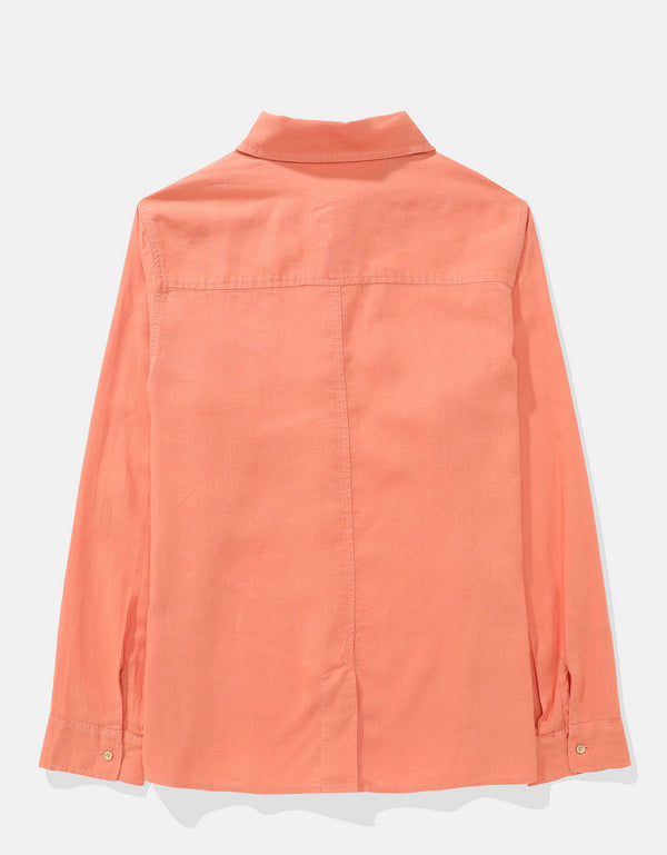 Camisa manga larga de botones de mujer AE - Naranja
