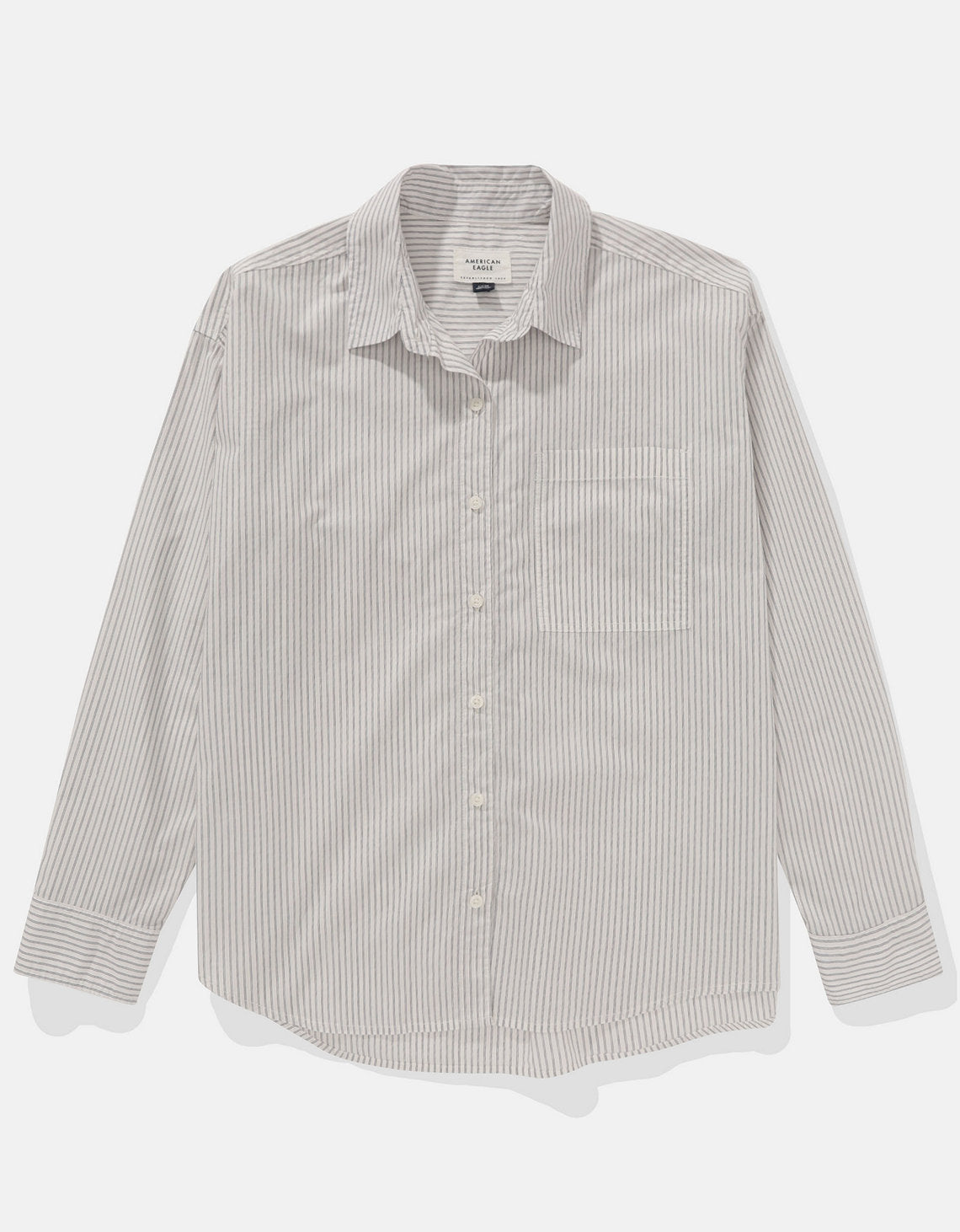 Camisa manga larga de botones de mujer AE - Azul 0355_6214_410_f