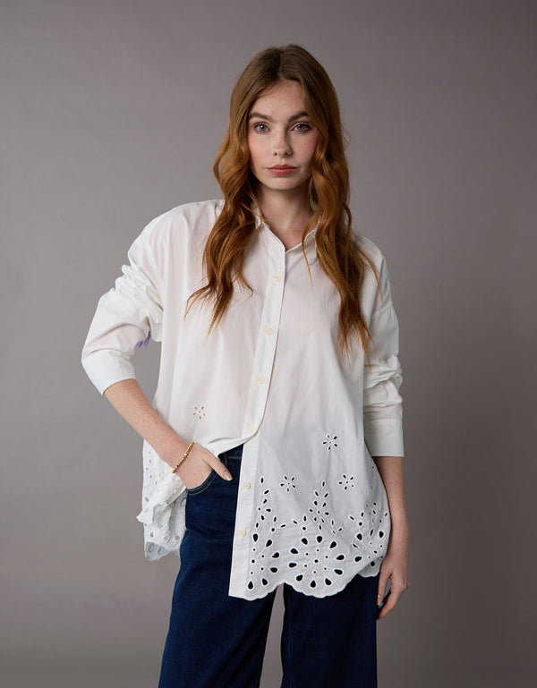 Camisa Manga Larga Ae - Blanco