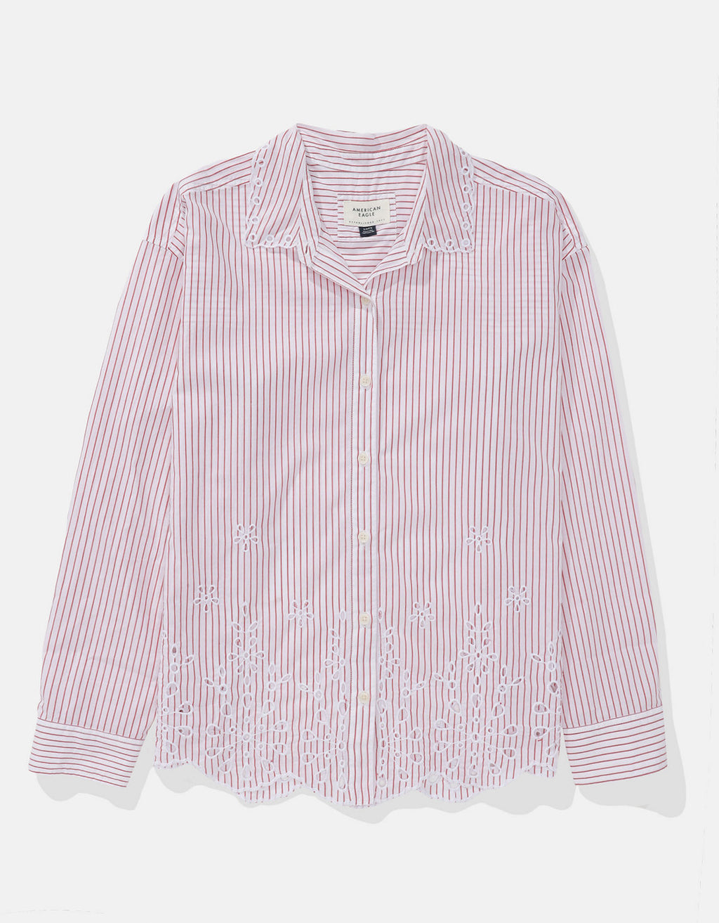 Camisa con Bordado Ae - Rojo 0355_6461_600_f