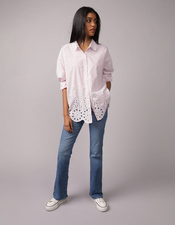 Camisa con Bordado Ae - Rojo