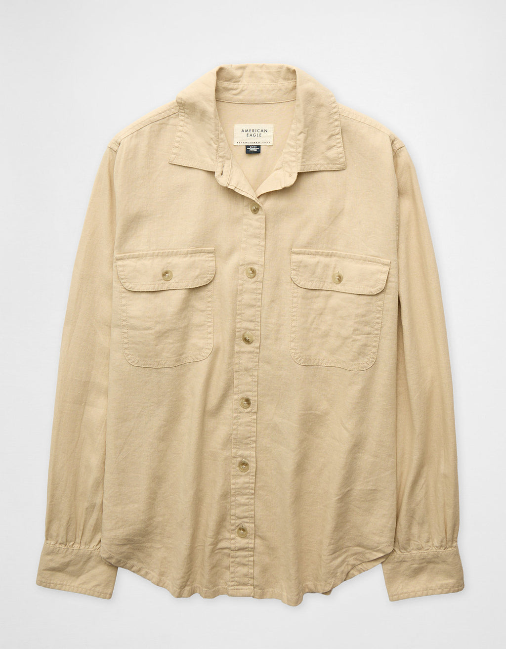 Camisa en Lino con Botones Ae - Generico 0355_6743_239_f