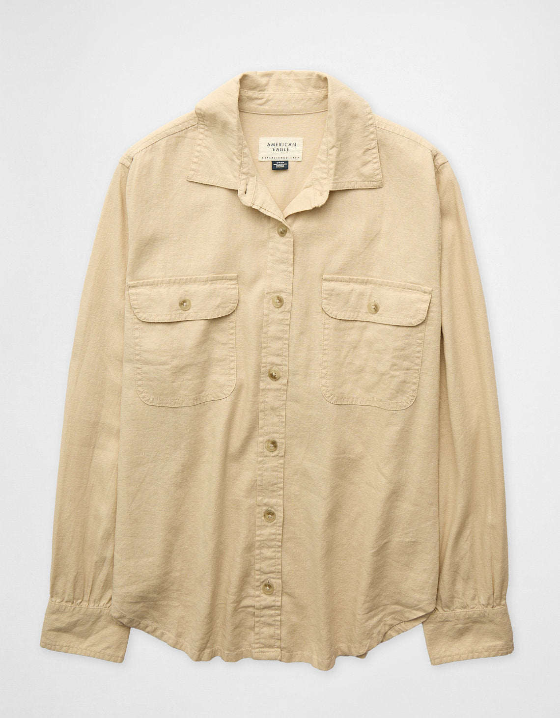 Camisa en Lino con Botones Ae - Generico 0355_6743_239_f