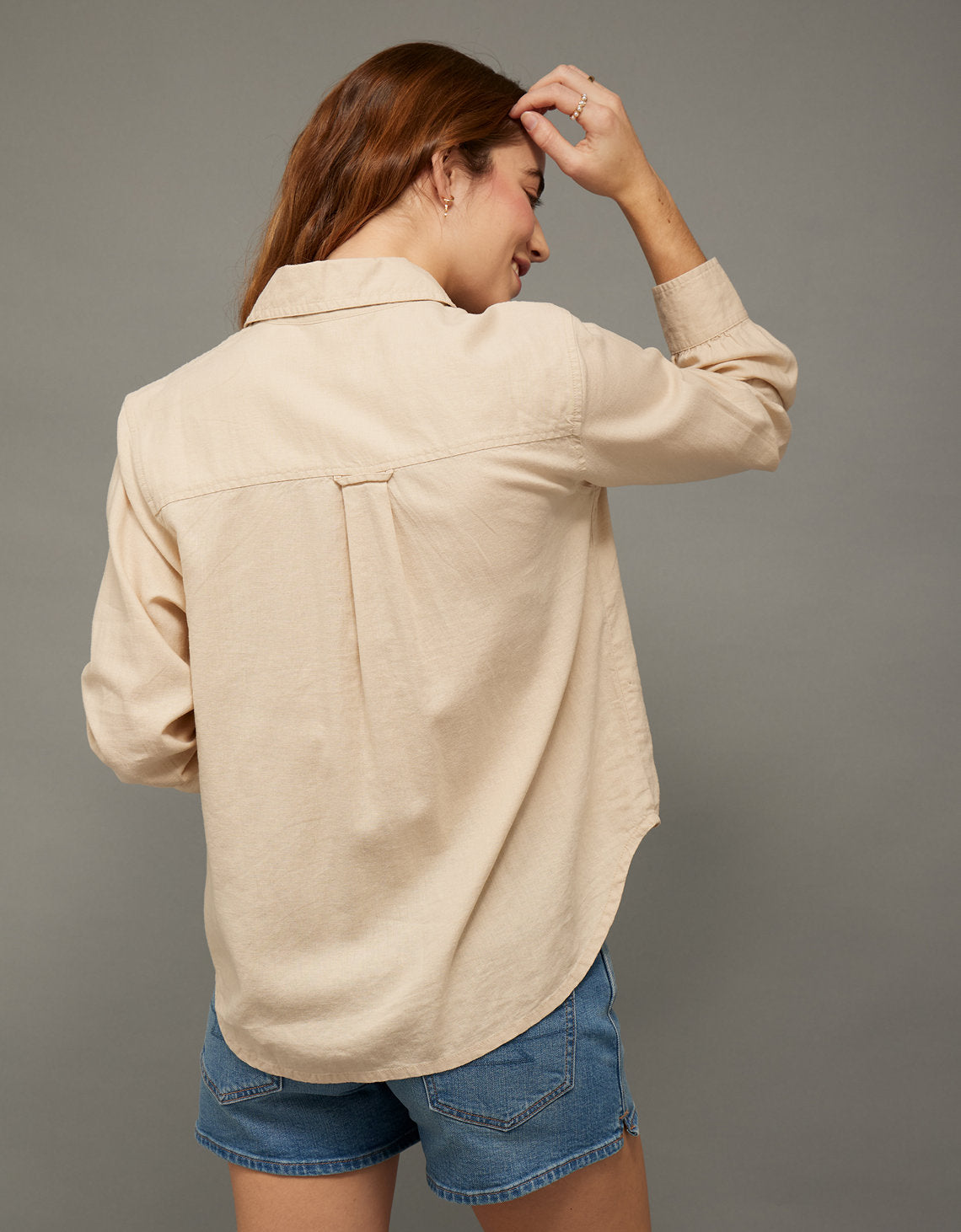 Camisa en Lino con Botones Ae - Generico 0355_6743_239_ob
