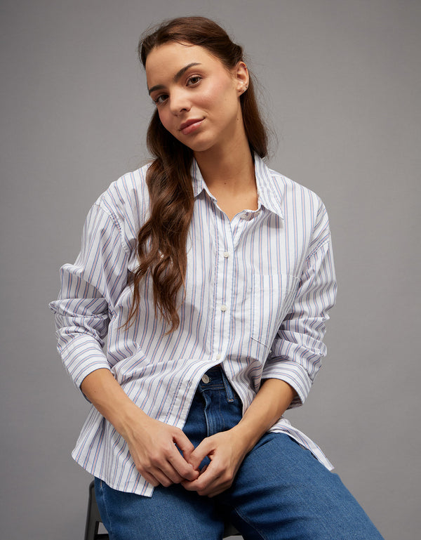 Camisa de popelina con botones Ae - Blanco 0355_6897_100_of