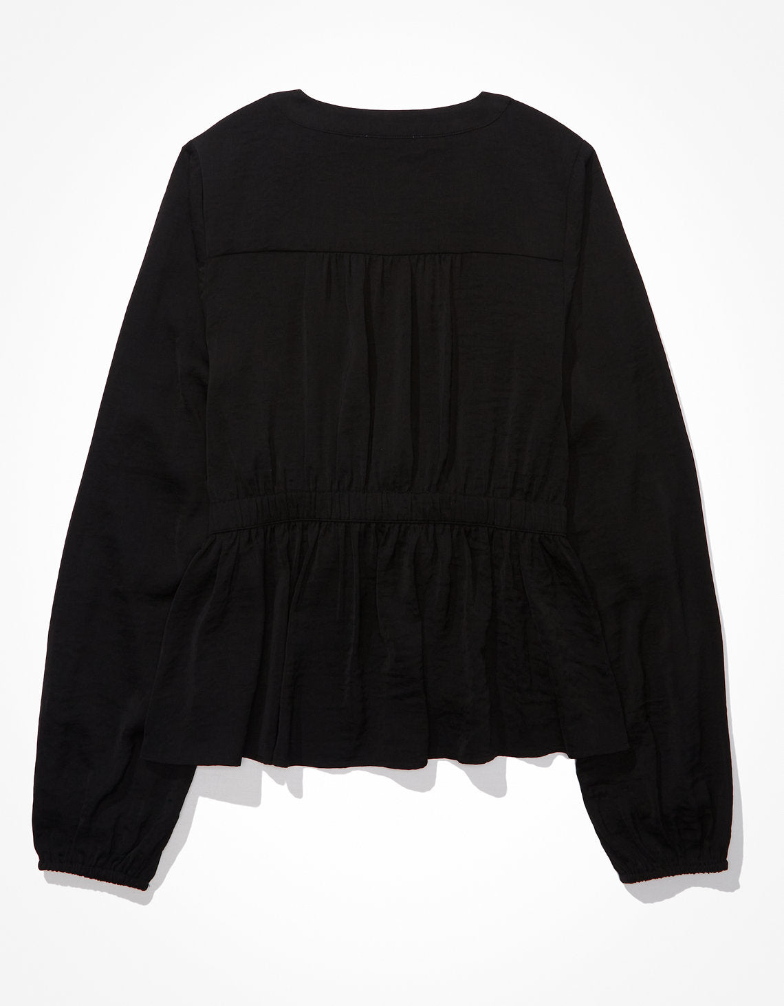 Blusa de seda AE de manga larga. - Negro 0358_4999_073_b
