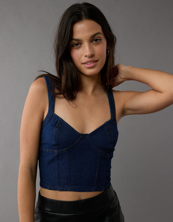 Top en Denim Mujer AE - Generico