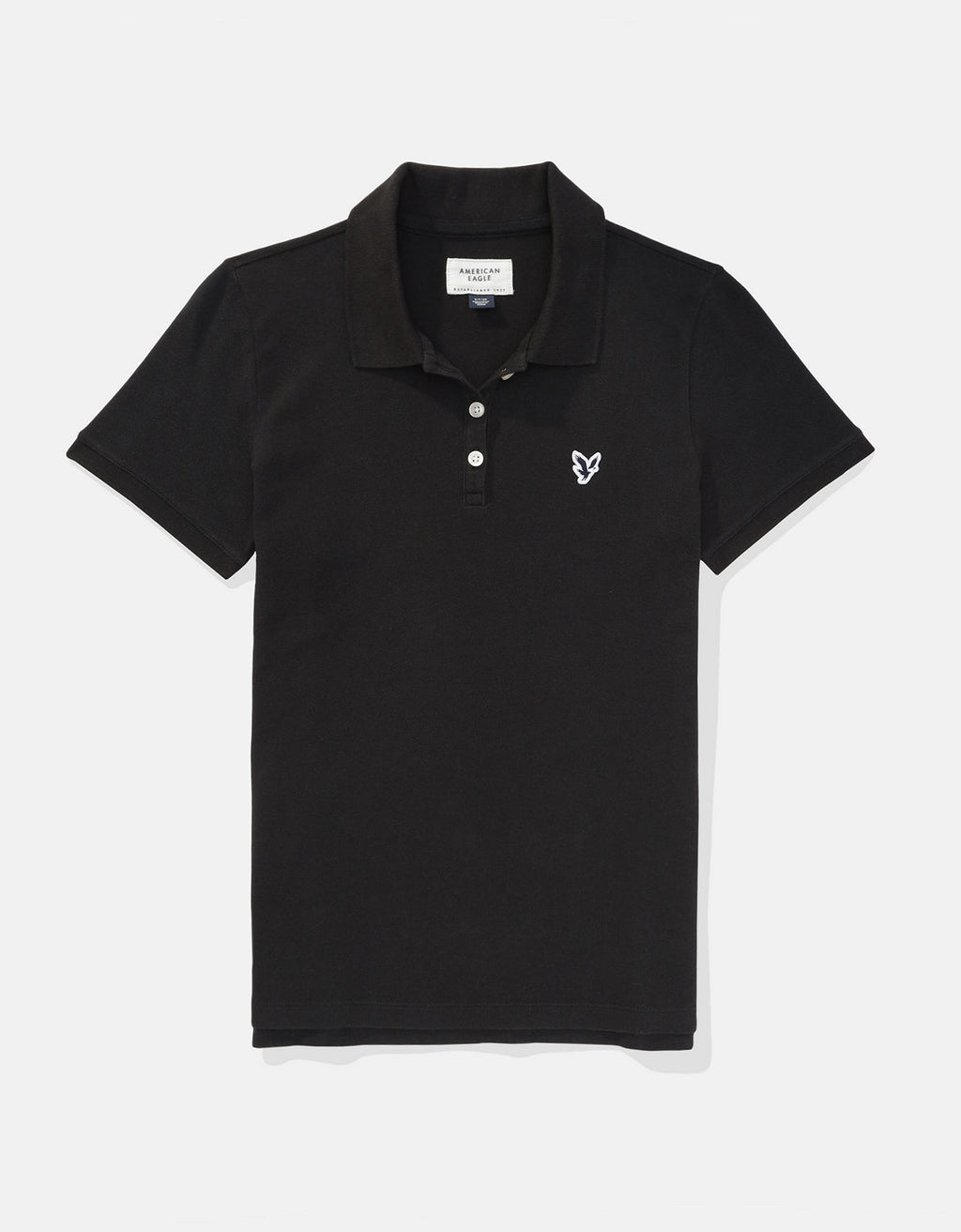 Camiseta Tipo Polo Clásica Ae - Negro 0364_9899_001_f