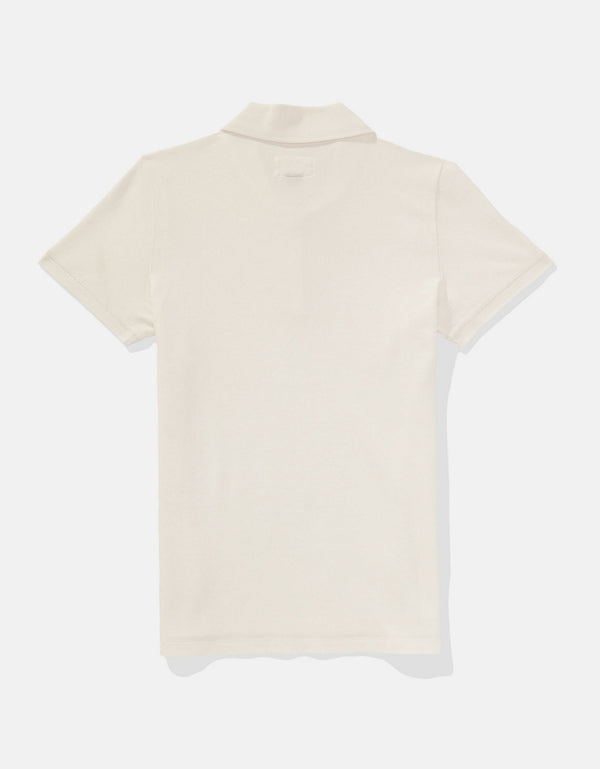 Camiseta Tipo Polo Clásica Ae - Blanco