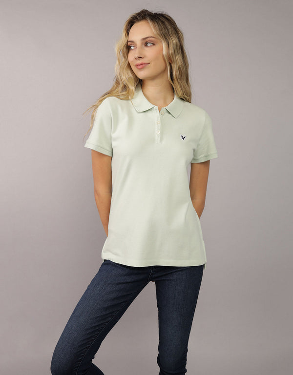 Camiseta Tipo Polo Clásica Ae - Verde