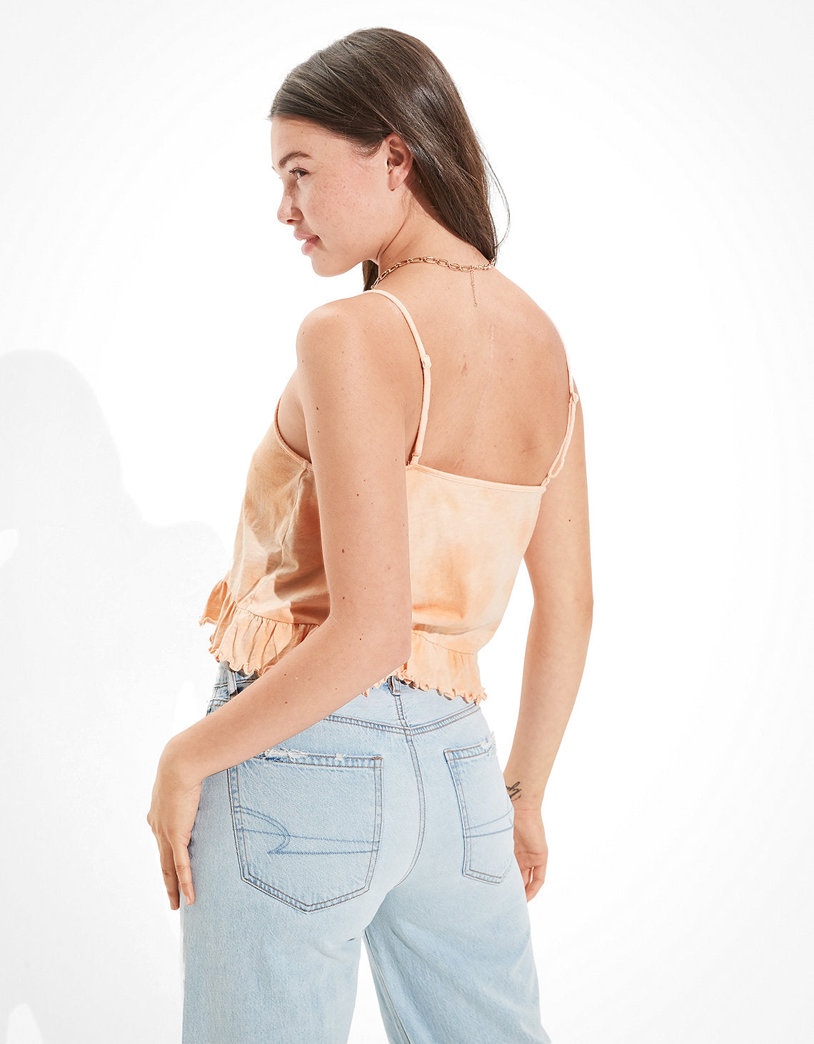Camiseta Ae, cuello alto - Naranja 0366_5206_800_ob