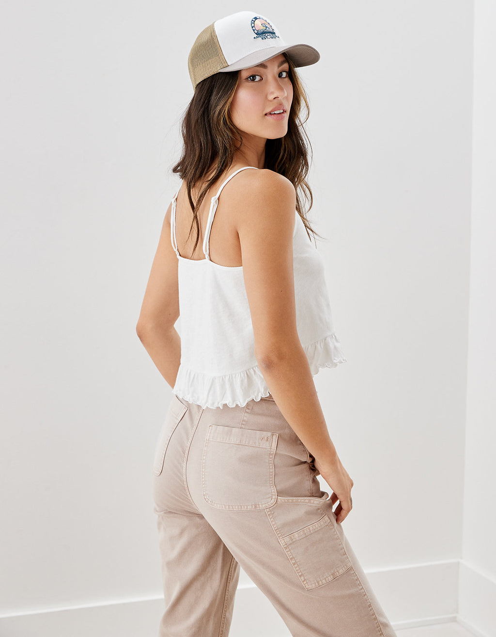 Camiseta Ae, cuello alto - Blanco 0366_5311_100_ob