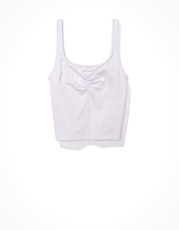 Tank top AE con cincha en el frente - Morado