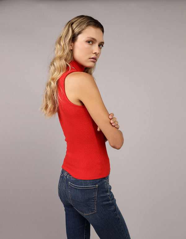 Blusa sin Mangas Mujer AE - Rojo