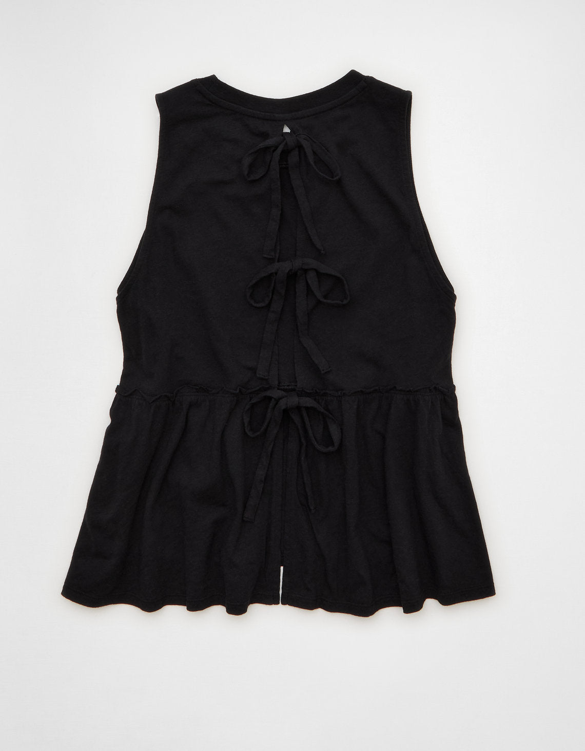Top de tirantes estilo babydoll con lazo en la espalda Ae Sunchaser - Negro 0366_6448_073_b