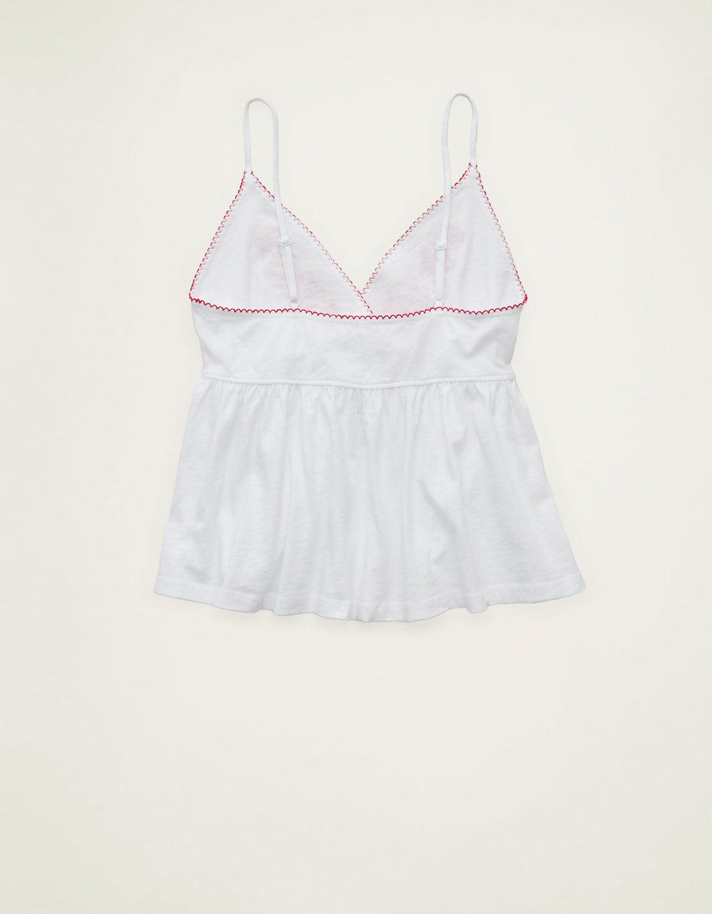 Camiseta de tirantes tipo babydoll con ribete picot Ae - Blanco 0366_6552_100_b