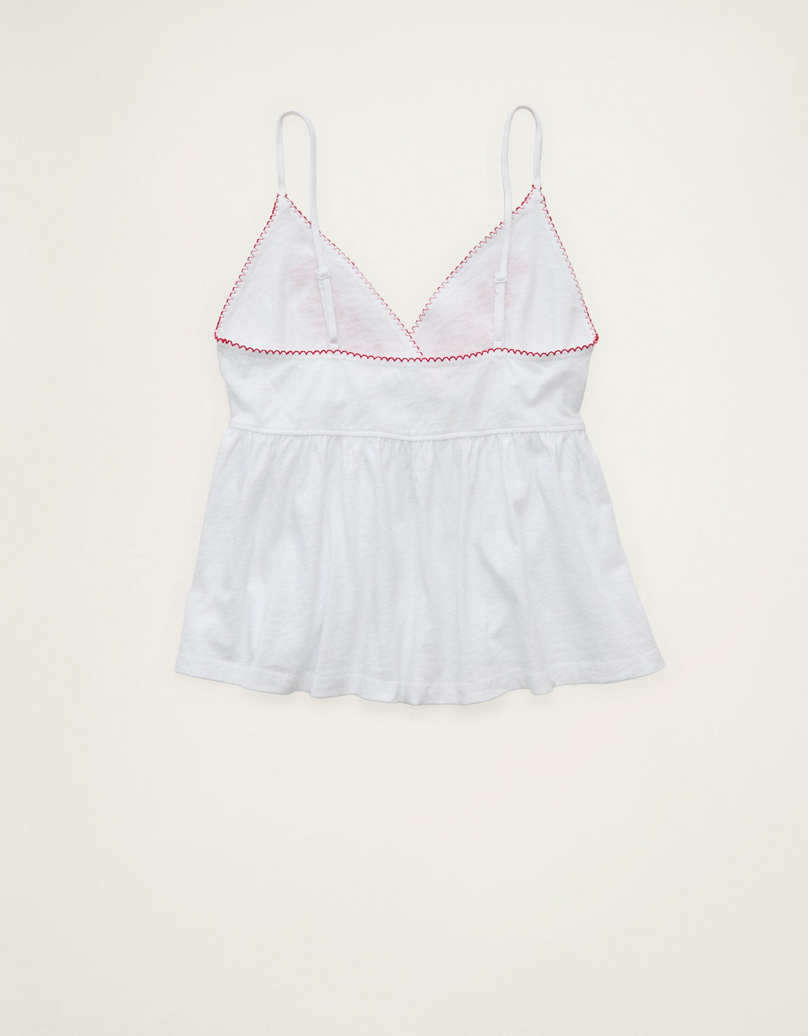 Camiseta de tirantes tipo babydoll con ribete picot Ae - Blanco 0366_6552_100_b