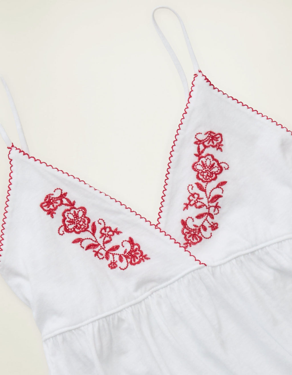 Camiseta de tirantes tipo babydoll con ribete picot Ae - Blanco 0366_6552_100_d1