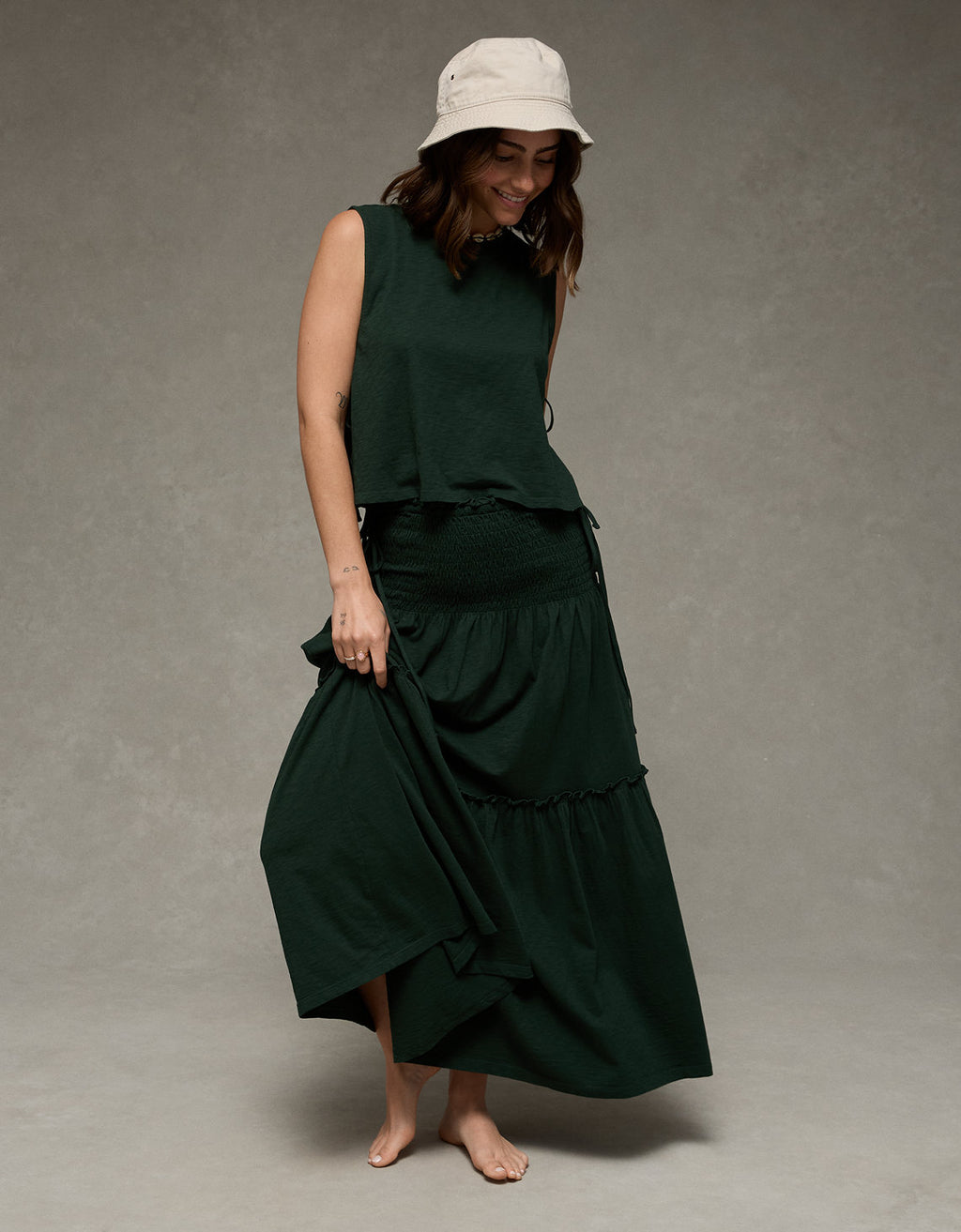 Camiseta sin mangas con lazo lateral Ae Sunchaser. - Verde 0366_6585_788_d2