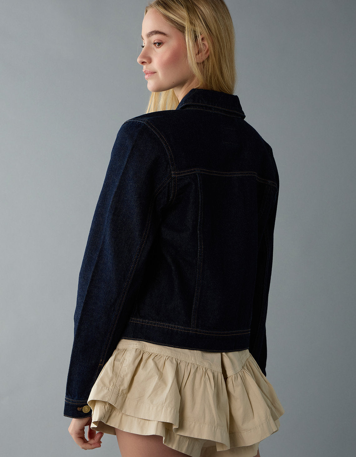 Chaqueta Clásica en Denim para Mujer - Azul 0381_3629_532_ob