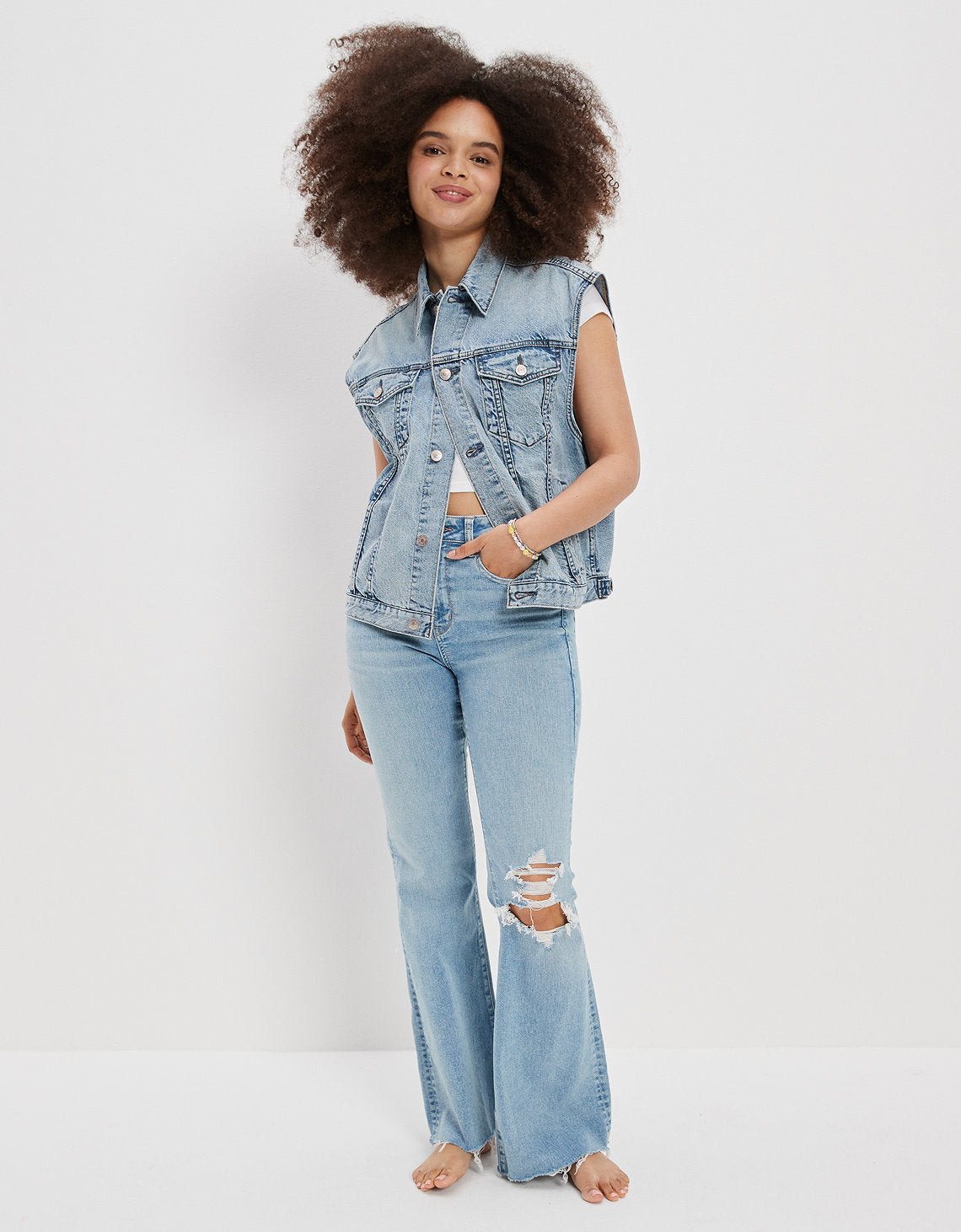 Chaleco AE clásico en denim - Generico 0383_3380_915_os