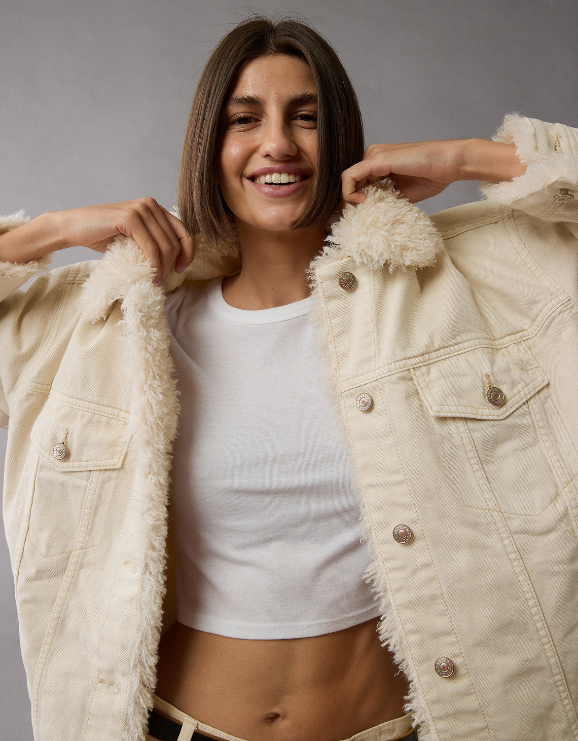 Chaqueta en denim de mujer AE - Generico 0383_3591_106_of
