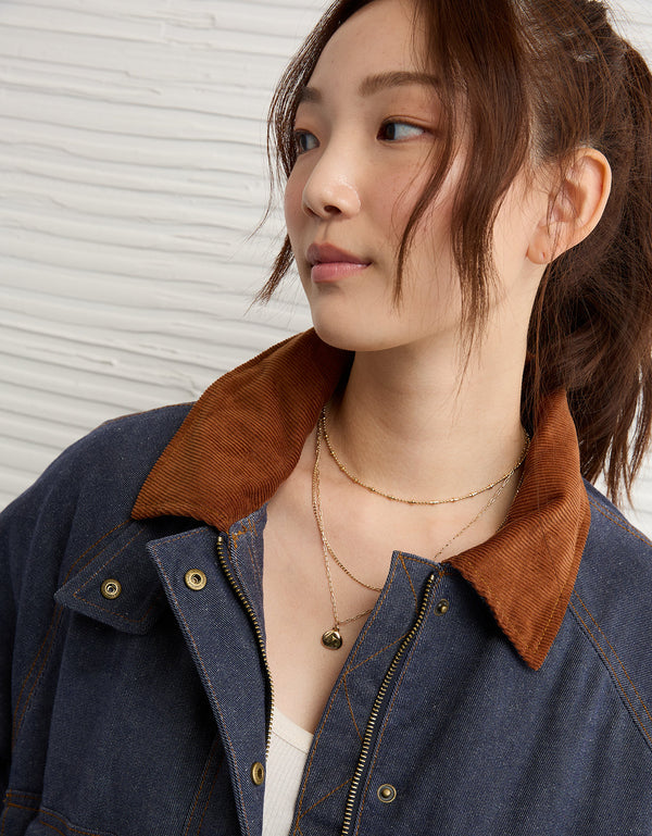Chaqueta Utility Cropped Ae - Azul