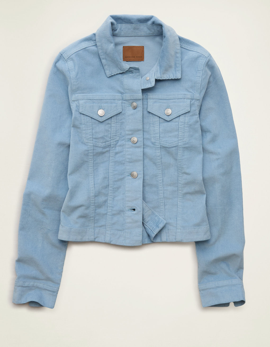 Chaqueta de Corderoy Encogida Ae - Azul 0387_3823_401_f