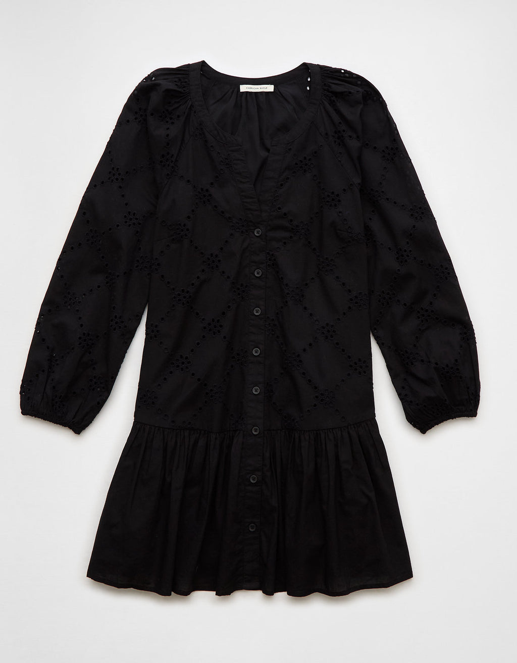 Vestido tipo Camisa Mujer AE - Negro 0395_7841_001_f