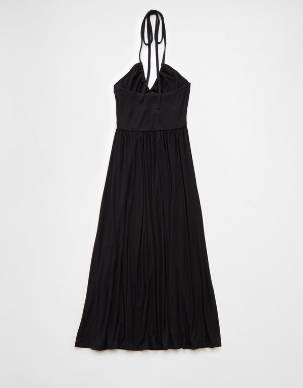 Vestido Halter Midi Ae - Negro