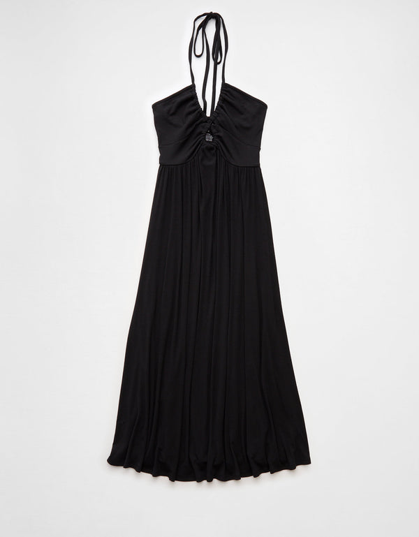 Vestido Halter Midi Ae - Negro