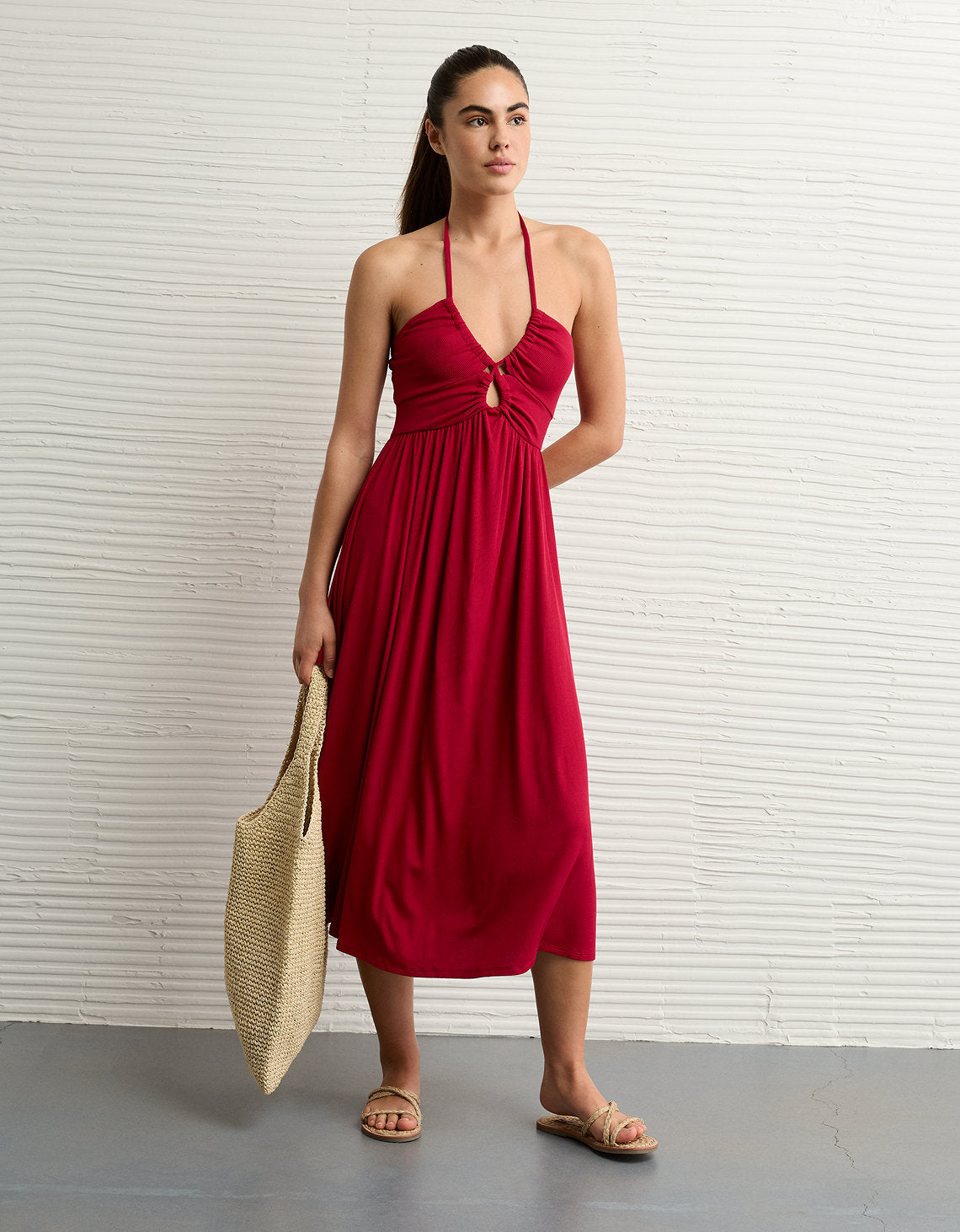 Vestido Halter Midi Ae - Morado 0395_8651_669_of
