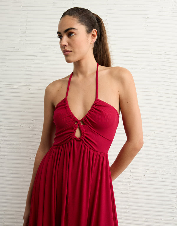 Vestido Halter Midi Ae - Morado