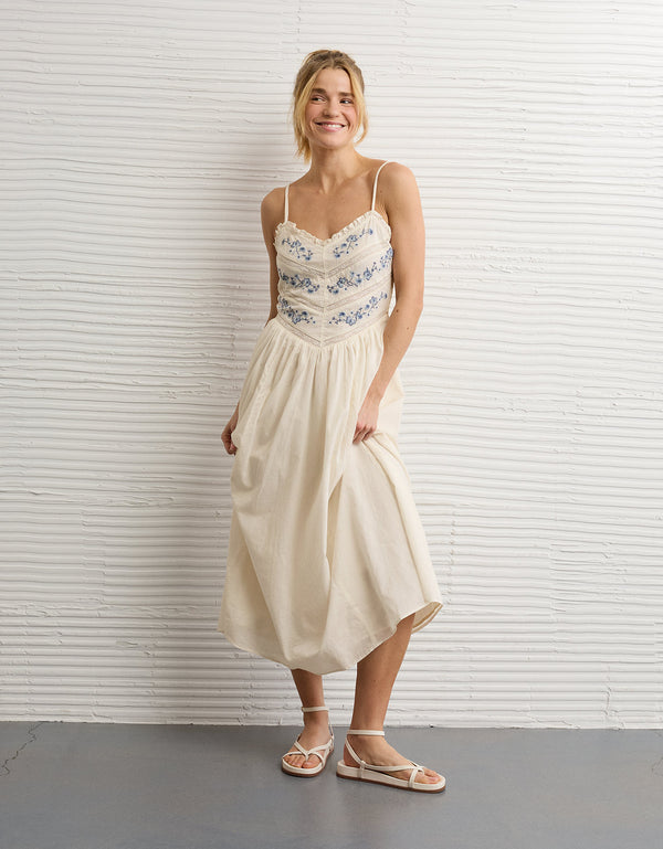 Vestido Midi con Encaje Ae Bella - Generico